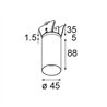 Modular Minude Semi-Recessed Adjustable 45 1x LED DE | Spot encastré