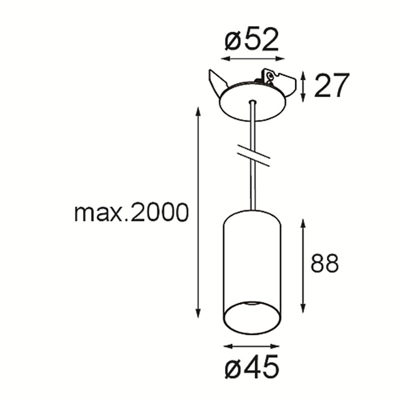 Modular Minude Suspended 45 1x LED DE | Hängelampe