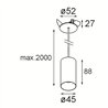Modular Minude Suspended 45 1x LED DE | Hängelampe