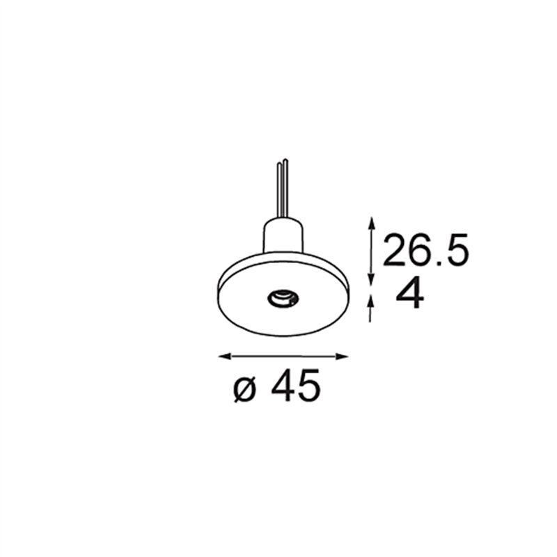 Modular Modupoint Round Recessed 45 1x DE