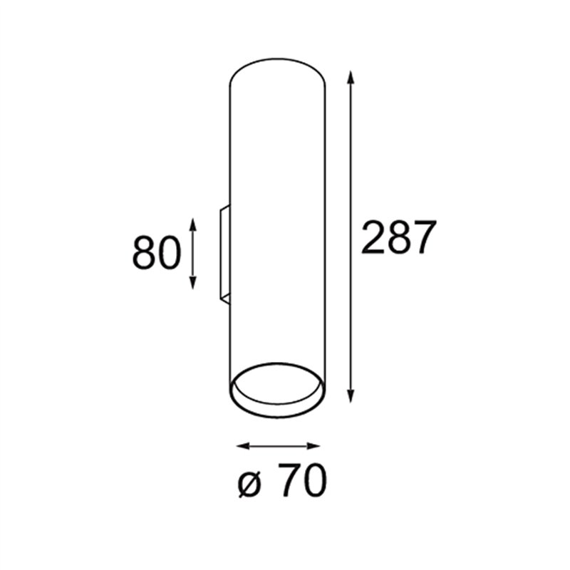Modular Nude Wall Up/Down 70 2x PAR20 E27 | Wandlamp