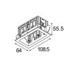 Modular Qbini Frame Recessed 2x | Recessed spot