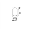 Modular Minude Jack Adjustable 45 1x LED DE | Plafonnier / Applique