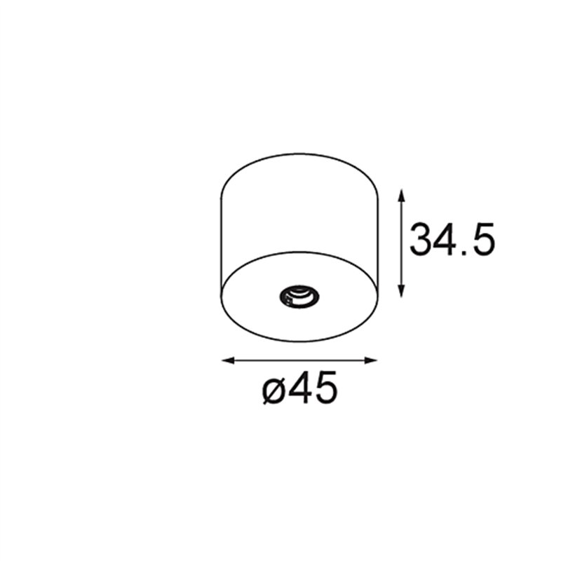 Modular Modupoint Round Surface 45 1x DE | Plafondlamp / Wandlamp