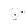Modular Modupoint Round Surface 45 1x DE | Plafonnier / Applique