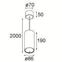 Modular Smart Tube Suspended 82 XL 1x DI 500mA | Hanglamp