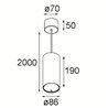 Modular Smart Tube Suspended 82 XL 1x DI 500mA | Hängelampe
