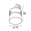 Modular Thimble Recessed Trimless Adjustable 70 1x LED DE | Inbouwspot