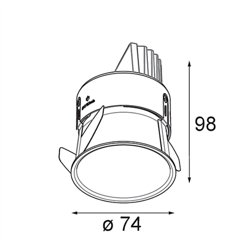 Modular Thimble Recessed Adjustable 74 1x LED DE | Recessed spot