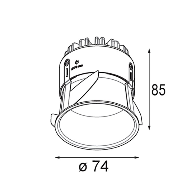 Modular Thimble Recessed 74 1x IP55 LED DE | Spot encastré