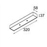 Modular Modupoint Square Surface 320X58 2x Jack DI 500mA | Deckenlampe / Wandlampe