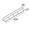 Modular Modupoint Square Surface 420X58 3x Jack 1800-3000K WD DI 350mA | Ceiling lamp / Wall lamp