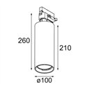 Modular Charlatan Track 230V Adjustable 100 1x LED DI | Trackverlichting