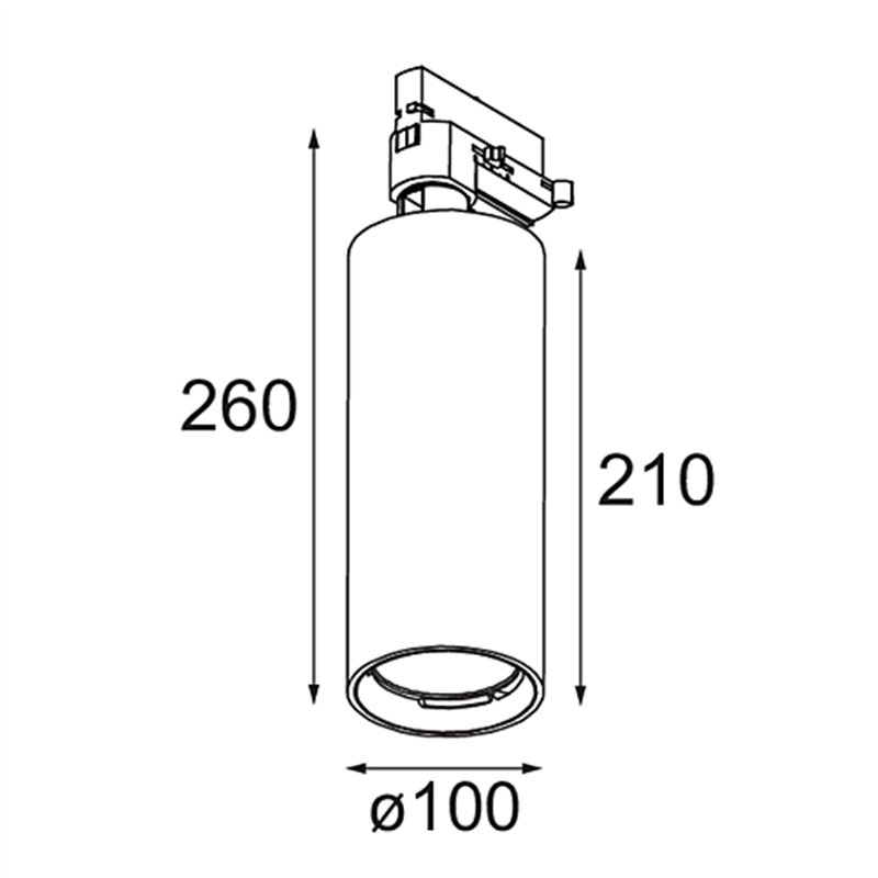 Modular Charlatan Track 230V Adjustable 100 1x LED DI | Trackverlichting
