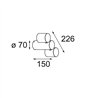 Modular Lowie Surface 70 2x IP54 LED DI | Deckenlampe / Wandlampe / Bodenlampe