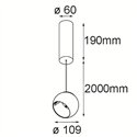 Modular Marbul Suspended Adjustable 109 1x LED DI | Hanglamp