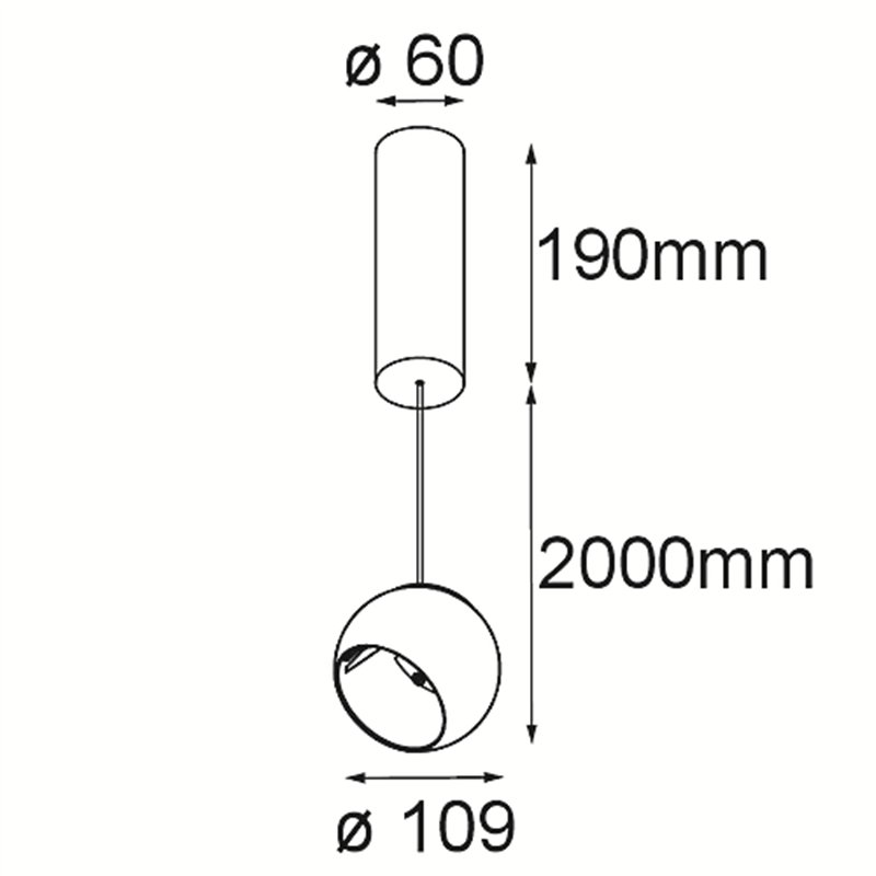 Modular Marbul Suspended Adjustable 109 1x LED DI | Hanglamp