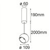 Modular Marbul Suspended Adjustable 109 1x LED DI | Suspension lamp