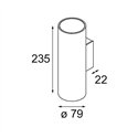 Modular Nude Wall Up/Down 79 2x IP55 LED DI | Wandlamp
