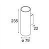 Modular Nude Wall Up/Down 79 2x IP55 LED DI | Wall lamp