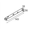 Modular Track 48V Power Feed Right