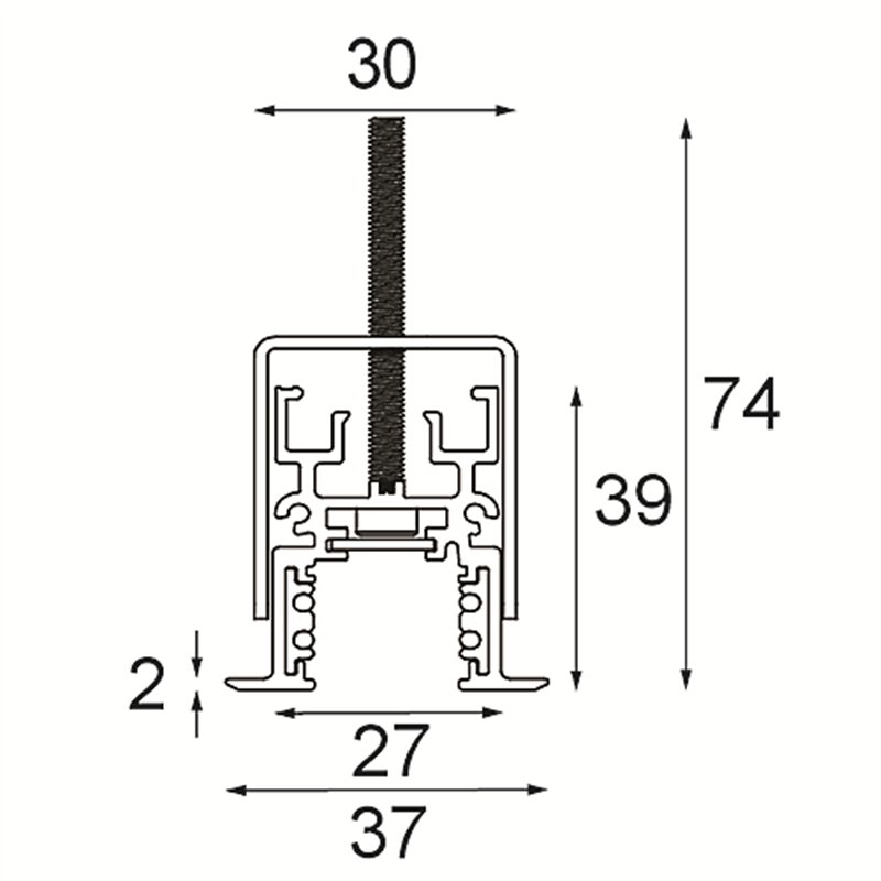 Modular Track 48V Profile Recessed 1000