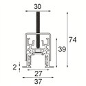 Modular Track 48V Profile Recessed 3000
