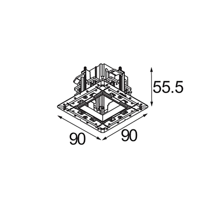 Modular Qbini Frame Recessed Trimless 1x | Recessed spot
