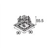 Modular Qbini Frame Recessed Trimless 1x | Recessed spot