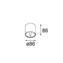 Modular Smart Tube Surface 82 S 1x DE | Plafondlamp