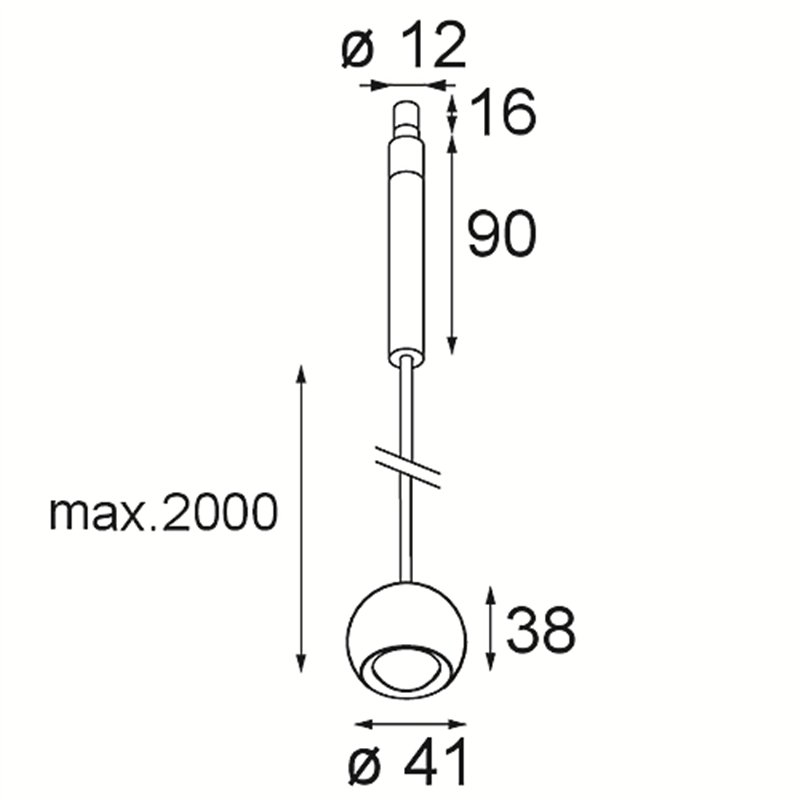 Modular Marbulito Jack Suspended 41 1x LED DE | Hanglamp