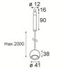 Modular Marbulito Jack Suspended 41 1x LED DE | Suspension lamp