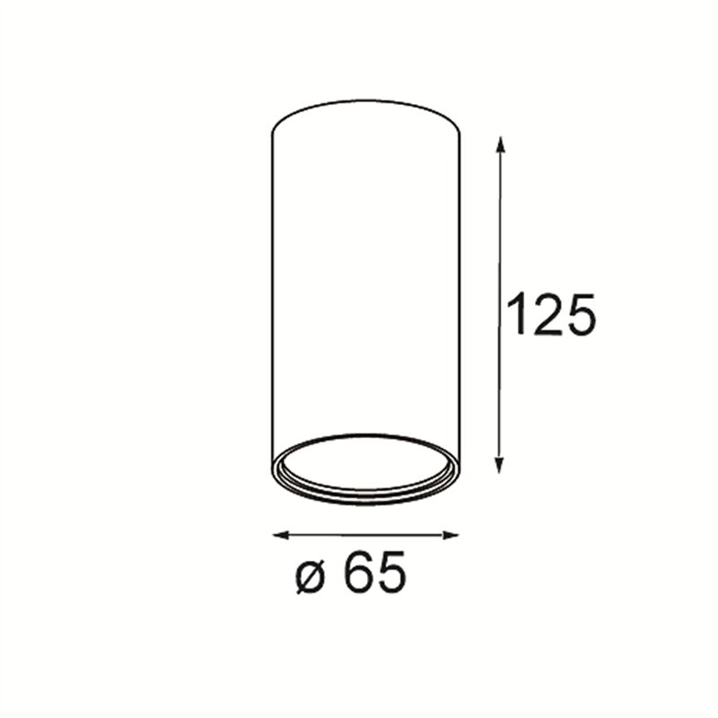 Modular Tetrix Tube Surface 65 125 1x DE | Deckenlampe