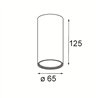Modular Tetrix Tube Surface 65 125 1x DE | Ceiling lamp