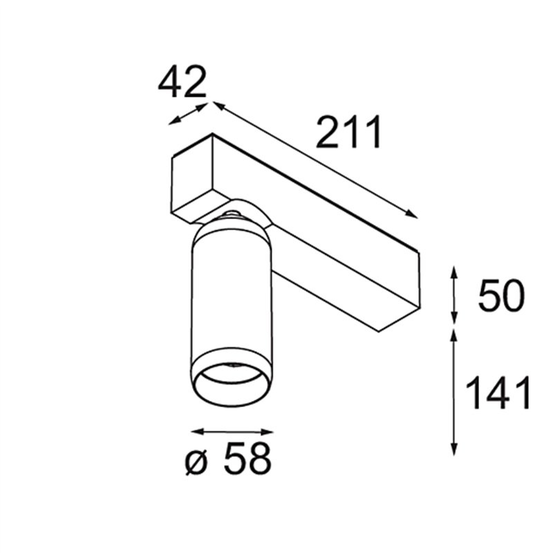 Modular Kogel Surface Adjustable 58 1x LED DI | Deckenlampe / Wandlampe