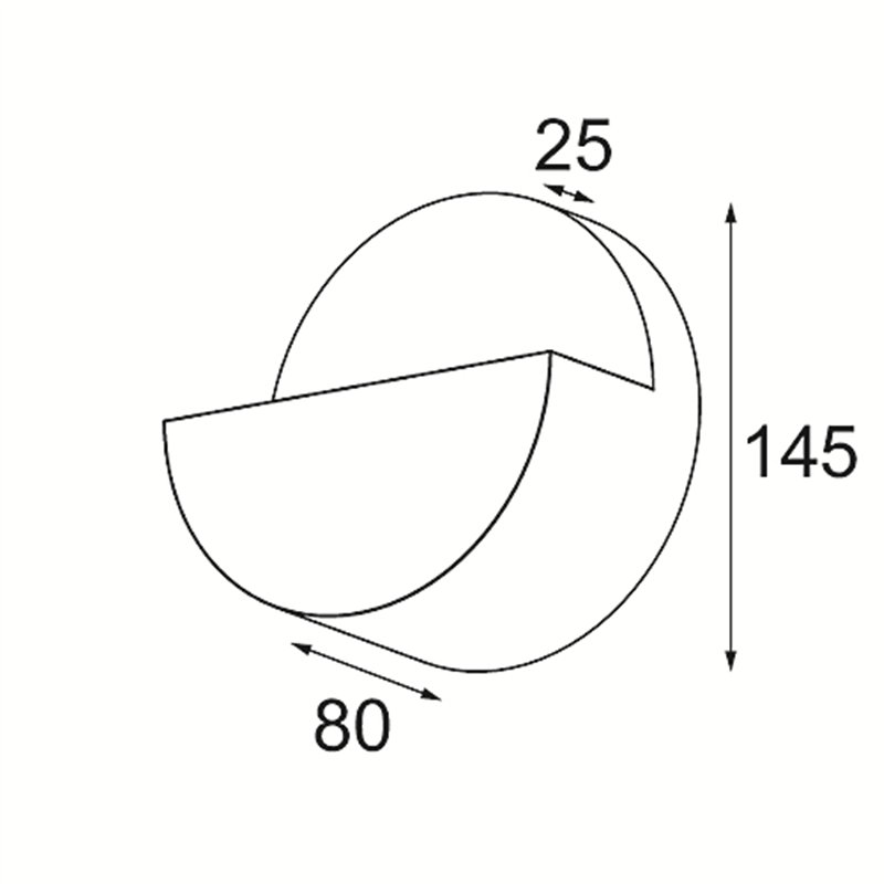 Modular Impulse Round Wall 1x IP44 LED DE | Applique
