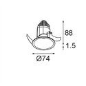 Modular Modest Recessed 74 (Leaf Springs) 1x IP55 LED DE | Inbouwspot