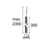 Modular Extruded Stripped Suspended 46 300 1x LED DE | Suspension lamp