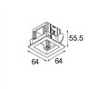 Modular Qbini Frame Recessed 1x | Recessed spot