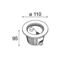 Modular Hipy Round Asy Floor Recessed Up Adjustable 110 1x IP67 LED DE | Grondlamp