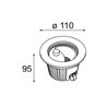 Modular Hipy Round Asy Floor Recessed Up Adjustable 110 1x IP67 LED DE | Lampe de sol