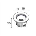 Modular Hipy Round Floor Recessed Up 110 1x IP67 LED DE | Grondlamp