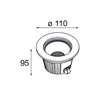 Modular Hipy Round Floor Recessed Up 110 1x IP67 LED DE | Floor lamp