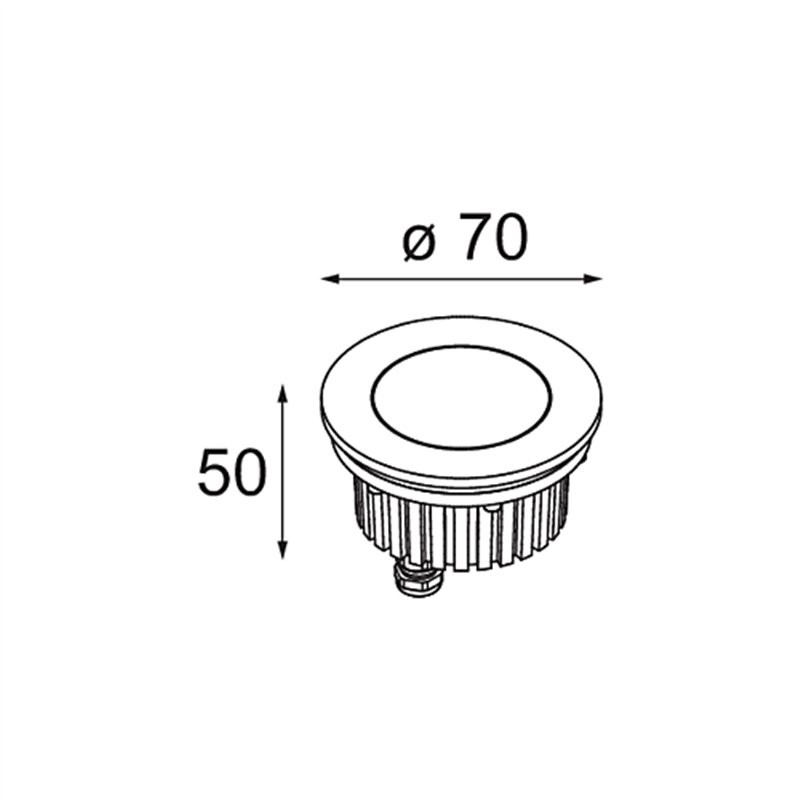 Modular Hipy Round Antiglare Floor Recessed Up 70 1x IP67 LED DE | Grondlamp