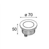 Modular Hipy Round Antiglare Floor Recessed Up 70 1x IP67 LED DE | Bodenlampe