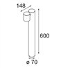 Modular Lowieze Floor 70 High 1x IP54 LED DI | Lampadaire extérieurs