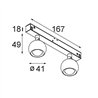 Modular Marbulito Track 48V Adjustable 41 2x LED | Schienenbeleuchtung