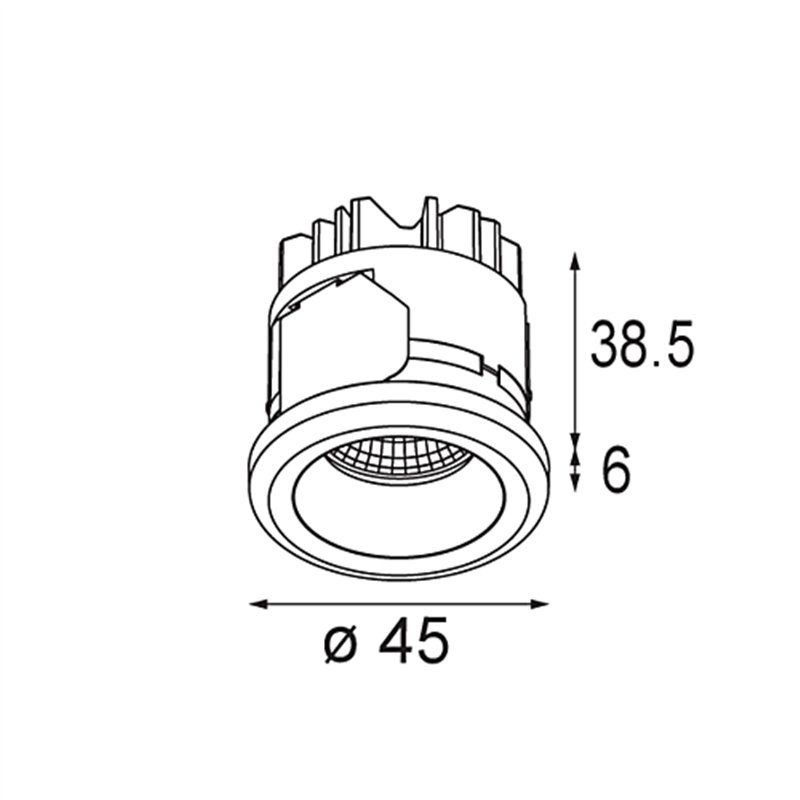 Modular Medard Recessed 42 1x IP55 LED DE | Inbouwspot