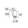 Modular Medard Semi-Recessed Adjustable 42 1x LED DE | Einbauspot