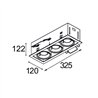 Modular Mini-Multiple Recessed Adjustable GU10 3x | Spot encastré